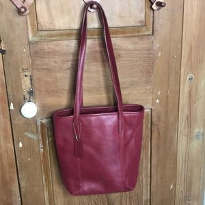 Vintage Coach Maroon/red leather tote bag